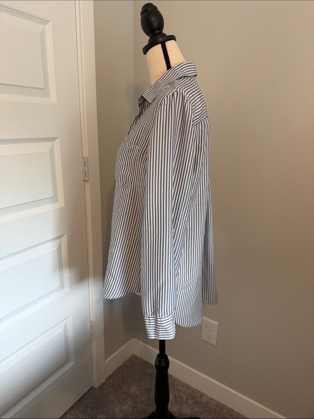 Velvet Heart Blue and White Striped Button Down Shirt - Picture 3 of 6